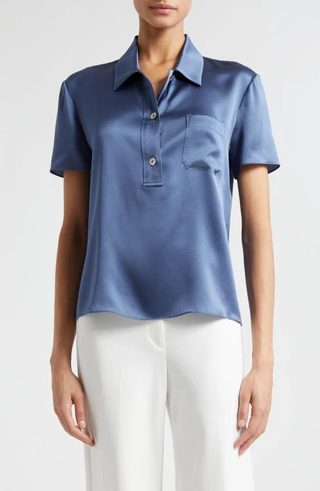 Vince Silk Satin Polo at Nordstrom,