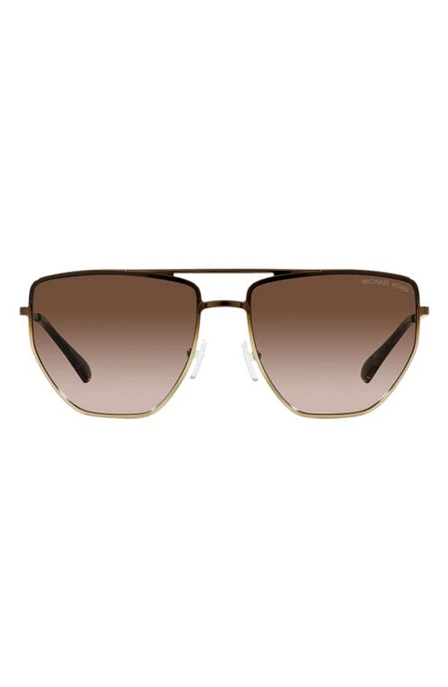 Michael Kors Paros 60mm Gradient Pilot Sunglasses in Brown Grad at Nordstrom