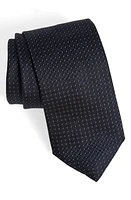 Canali Neat Geometric Silk Tie in Navy at Nordstrom