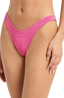 bond-eye Sinner Bikini Bottoms in Wild Berry Lurex at Nordstrom