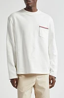 Thom Browne Oversize Cotton Sweatshirt Natural White at Nordstrom,