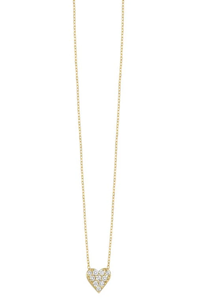 Bony Levy Mika Pavé Diamond Heart Pendant Necklace in 18K Yellow Gold at Nordstrom