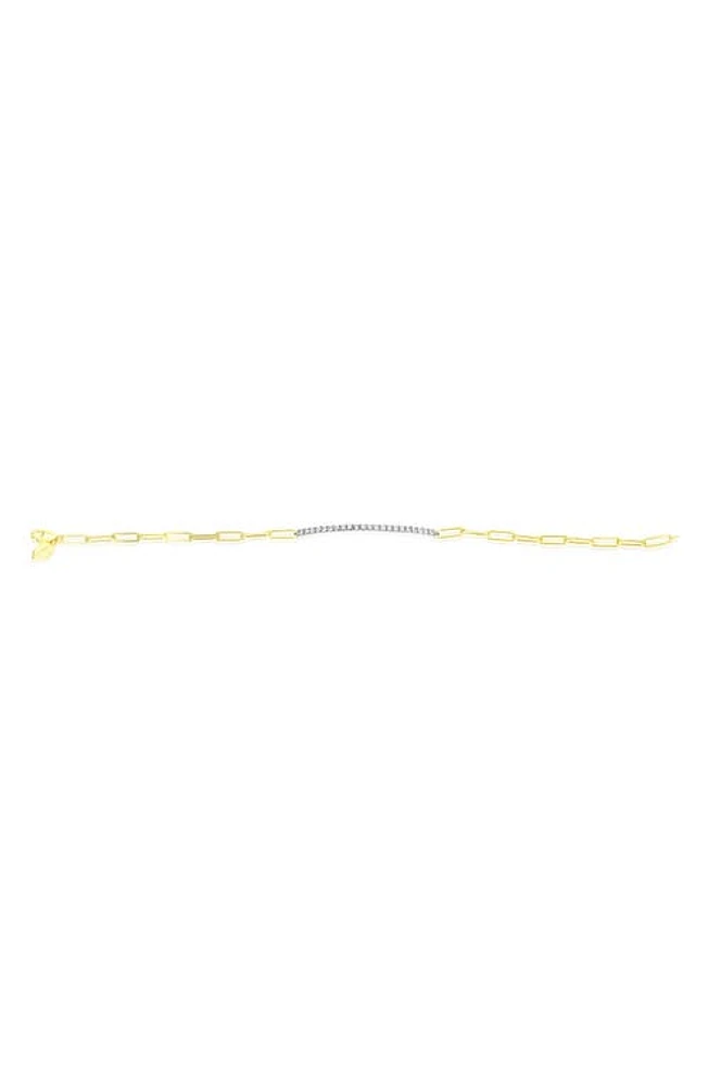 Meira T Diamond Bar Bracelet in Yellow at Nordstrom, Size 7