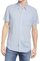 Rails Fairfax Relaxed Fit Short Sleeve Cotton Button-Up Shirt Blue Melange at Nordstrom,