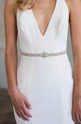 Brides & Hairpins Eliana Crystal Sash in Silver at Nordstrom