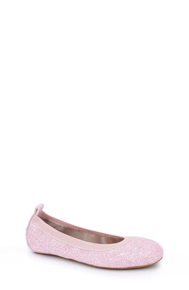 Yosi Samra Miss Samara Ballet Flat in Light Pink Glitter at Nordstrom, Size 9 M