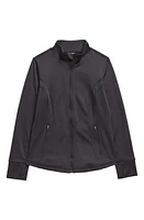 zella Kids' Fleece Lined Performance Zip Jacket in Black at Nordstrom