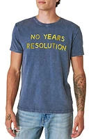 Lucky Brand No Years Resolution Graphic T-Shirt in Dress Blues at Nordstrom, Size Medium