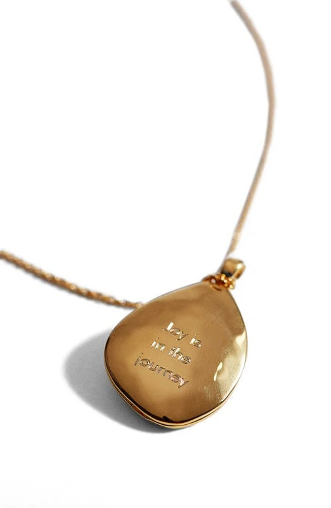 Monica Vinader Deia Pebble Locket Necklace in Gp at Nordstrom