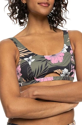 Roxy Pro the Tilt Shift Bikini Top Anthracite at Nordstrom,