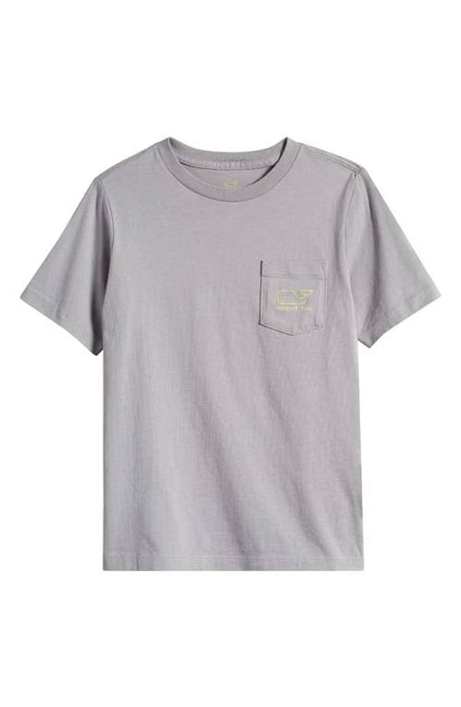 vineyard vines Kids' Glow the Dark Whale Graphic T-Shirt Ultimate Gray at