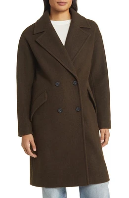 Lucky Brand Double Breasted Coat Espresso Melange at Nordstrom,