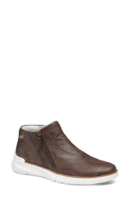 Johnston & Murphy Emery Zip Bootie Dark Taupe Washed Sheepskin at Nordstrom,