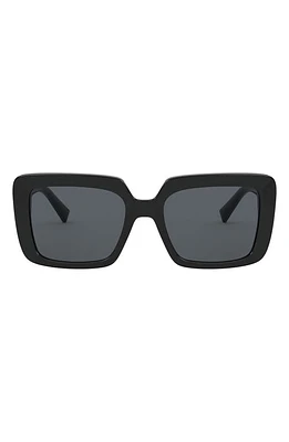 Versace 54mm Square Sunglasses in Black/Grey Solid at Nordstrom