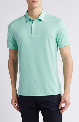 Mizzen+Main Versa Trim Fit Print Performance Polo in Neptune Heather at Nordstrom, Size Small