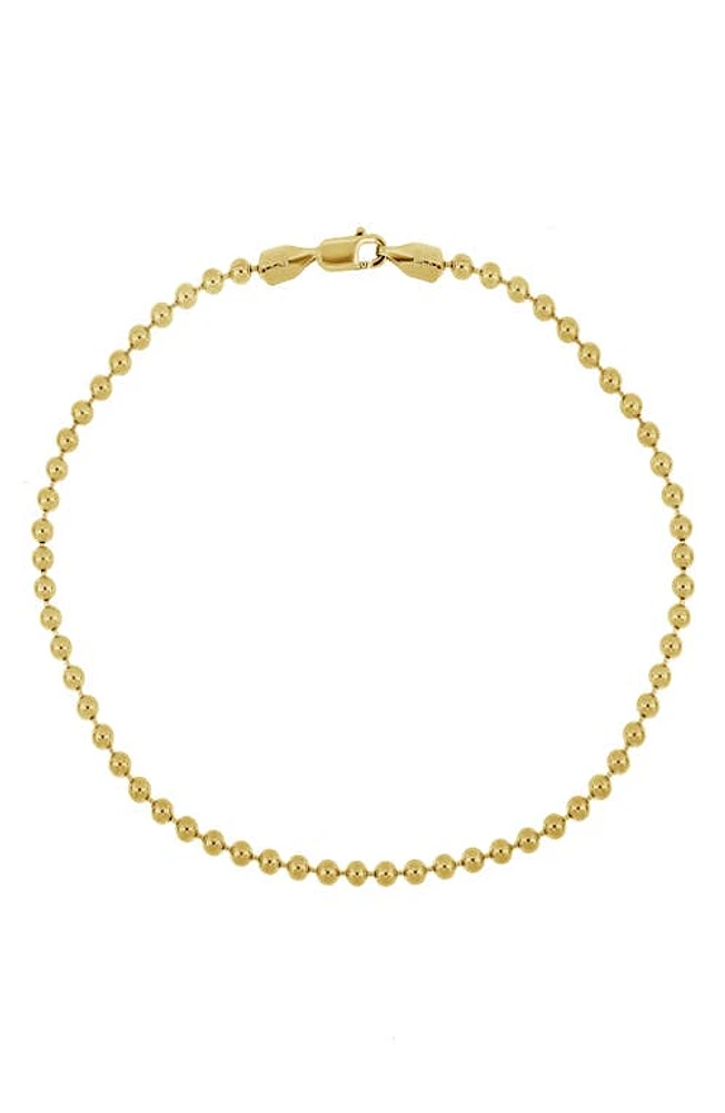 Bony Levy Men's 14K Gold Beaded Bracelet in 14K Yellow Gold at Nordstrom, Size 7.5