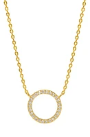 Estella Bartlett Large Pavé Crystal Circle Pendant Necklace in Gold at Nordstrom