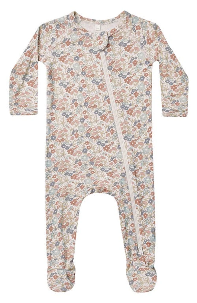 QUINCY MAE Floral Footie Bloom at Nordstrom,