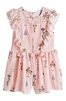 Baker by Ted Kids' Dobby Romper Pink at Nordstrom,