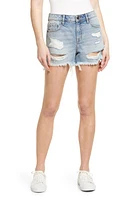 HIDDEN JEANS Distressed Boyfriend Denim Shorts Light Wash at Nordstrom,