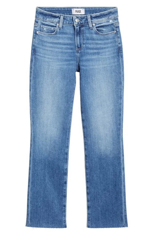 PAIGE Amber Raw Hem Straight Leg Ankle Jeans Flamenco Distressed at Nordstrom,