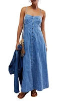 Free People Just Jill Denim Maxi Dress Copen at Nordstrom,