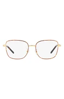 Tory Burch 53mm Square Optical Glasses in Dark Tort at Nordstrom