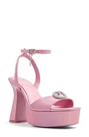 ALDO x Barbie Party Ankle Strap Platform Sandal Shiny Pink at Nordstrom,