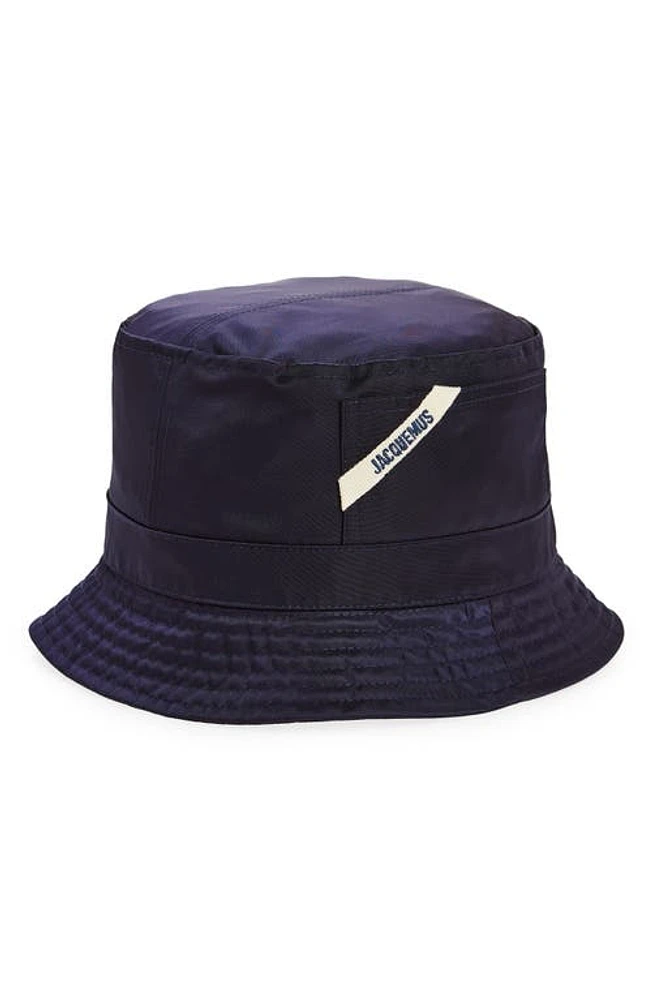 Jacquemus Le Bob Ovalie Bucket Hat Navy at Nordstrom,