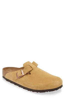 Birkenstock 'Boston Soft' Suede Clog Latte Cream at Nordstrom,