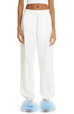 Alexander Wang Puff Logo Track Pants 100 White at Nordstrom,