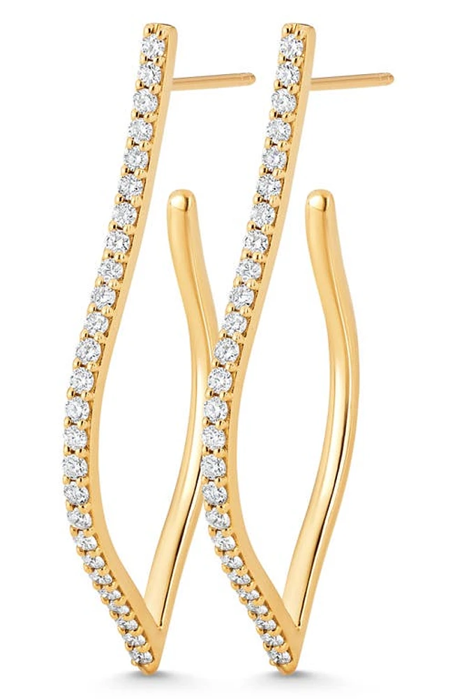 Sara Weinstock Veena Diamond Hoop Earrings in Yellow Gold at Nordstrom