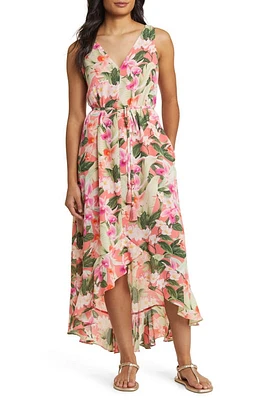 Tommy Bahama Legacy Blooms Sleeveless Maxi Dress Pure Coral at Nordstrom,