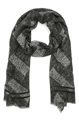 Kurt Geiger London Denim Print Oblong Scarf in Washed Black at Nordstrom