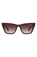 Quay Australia Call The Shots 54mm Gradient Cat Eye Sunglasses in Chocolate Gradient at Nordstrom