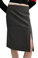 MANGO Pinstripe Pencil Skirt Grey at Nordstrom,