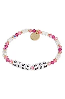 Little Words Project Girl Mom Stretch Bracelet in Orchid/White at Nordstrom