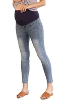 Angel Maternity Crop Skinny Jeans Light Blue at Nordstrom,