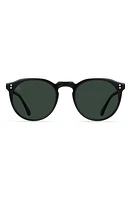 RAEN Remmy 52mm Polarized Round Sunglasses in Recycled Black/Green Polar at Nordstrom