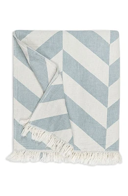 Matouk Paros Chevron Stripe Beach Towel in Ocean at Nordstrom