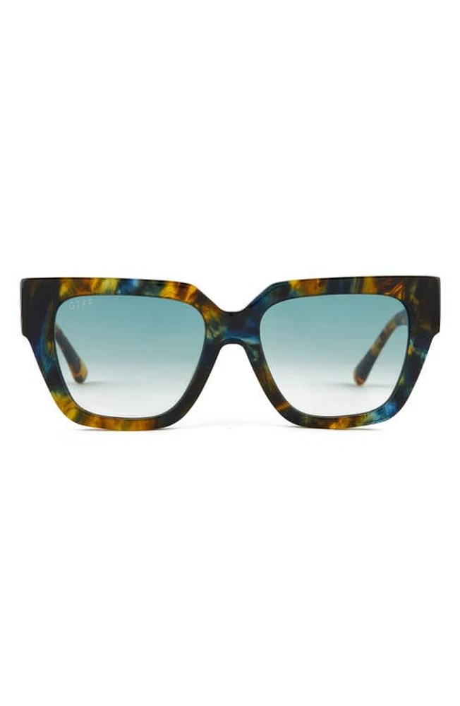 DIFF Remi II 53mm Gradient Square Sunglasses in Turquoise Gradient at Nordstrom