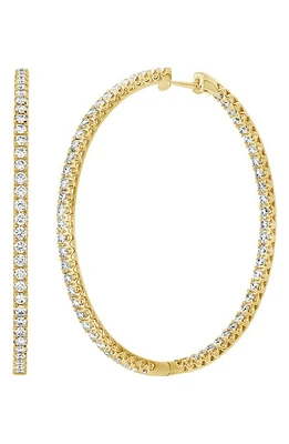 Bony Levy Inside Out Diamond Hoop Earrings in Yellow Gold/Diamond at Nordstrom