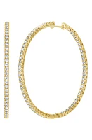 Bony Levy Inside Out Diamond Hoop Earrings in Yellow Gold/Diamond at Nordstrom