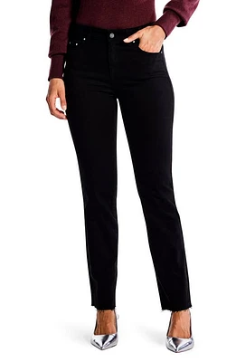 NIC+ZOE Ankle Straight Leg Jeans Black Denim at Nordstrom,