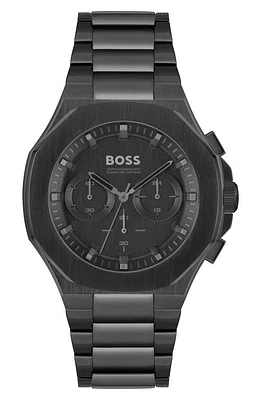 BOSS Taper Chronograph Bracelet Watch, 45mm in Black at Nordstrom