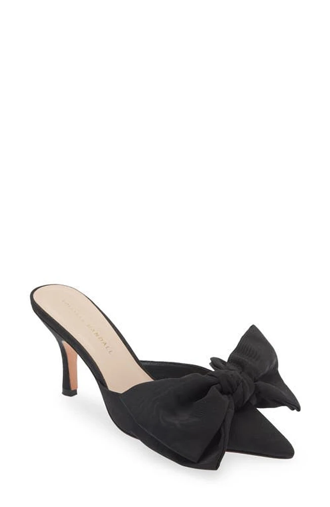 Loeffler Randall Margot Knotted Bow Pointed Toe Mule Black at Nordstrom,