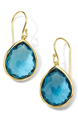 Ippolita Rock Candy Medium Teardrop Earrings in Gold/London Blue Topaz at Nordstrom