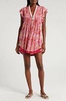 Poupette St Barth Sasha Cover-Up Minidress Pink Corolle at Nordstrom,