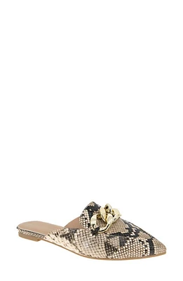 bcbg Kaylin Pointed Toe Mule in Natural Snake at Nordstrom, Size 9.5