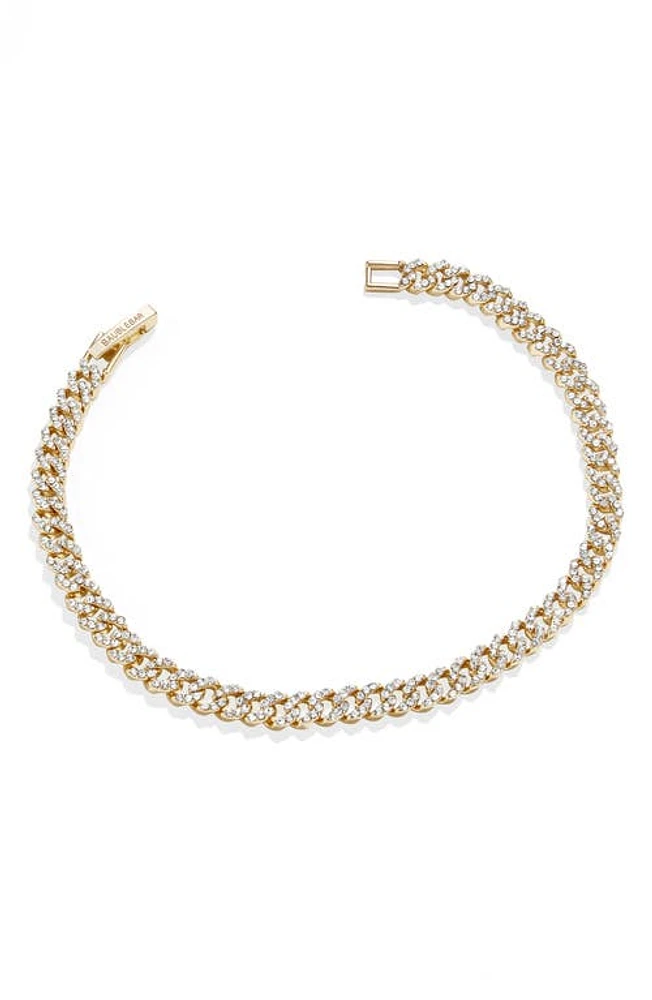 BaubleBar Miley Pavé Curb Chain Bracelet in Gold at Nordstrom